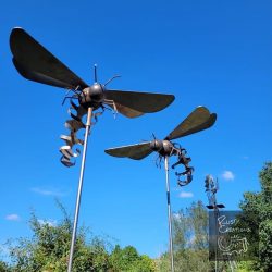 Blue Sky Flying Hornet Sculptures